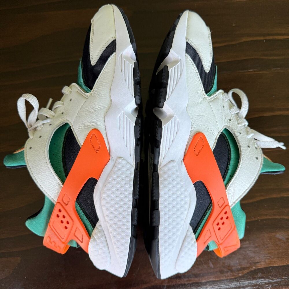 Nike Air Huarache Miami Hurricanes Men’s Size 11.5 New DD1068-111 - Picture 6 of 12